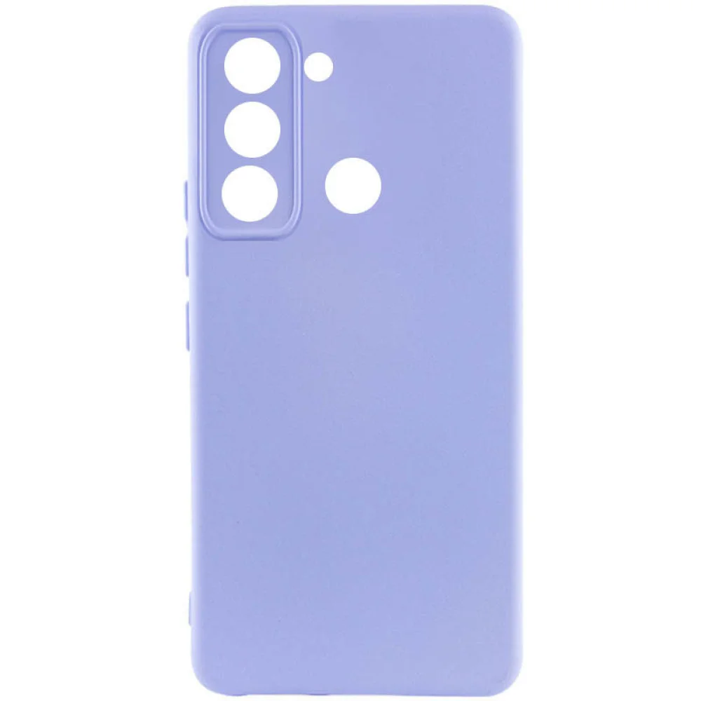 Чохол Silicone Cover Lakshmi Full Camera (AAA) для TECNO Spark 8C Бузковий / Dasheen