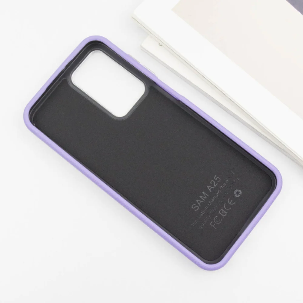Шкіряний чохол Leather Case Metal Buttons для Samsung Galaxy S23 FE Light Purple