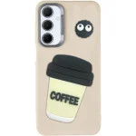 Чохол TPU Leather Toys для Samsung Galaxy A17 4G/5G Coffee / Sand