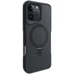 TPU+PC чохол Metal Buttons with MagSafe Carbon Ring для Apple iPhone 16 Pro Max (6.9") Чорний