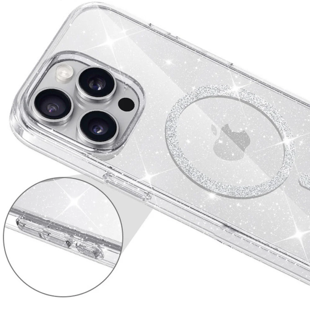 Чохол TPU Eclipse Sparkle (MagFit) для Apple iPhone 14 Pro Max (6.7") Clear