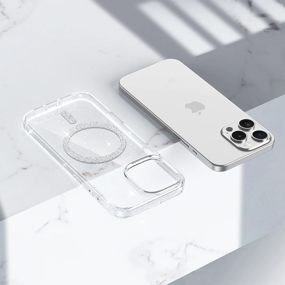 Чохол TPU Eclipse Sparkle (MagFit) для Apple iPhone 14 Pro Max (6.7") Clear