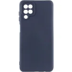 Чохол Silicone Cover Ummi Lakshmi Full Camera (AA) для Samsung Galaxy A12 Синій / Midnight Blue