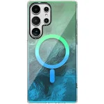Чохол TPU Shiny Mountain (MagFit) для Samsung Galaxy S26 Ultra Green / Blue