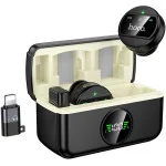 Петличний бездротовий мікрофон Hoco L22 Bright 2in1 (Lightning/Type-C) Black