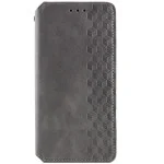 Шкіряний чохол-книжка GETMAN Cubic (PU) для Xiaomi Redmi Note 15 Pro 4G Сірий