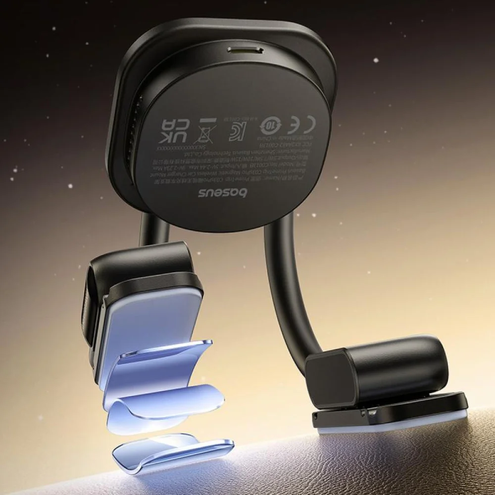 Автотримач з БЗП Baseus PrimeTrip C03s Pro Magnetic Wireless Charging (C0013B) Cosmic Black