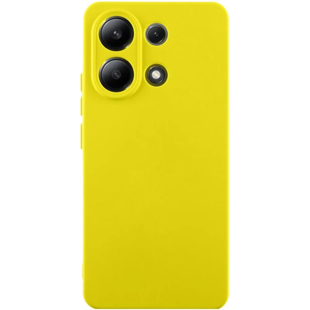 Чохол TPU GETMAN Liquid Silk Full Camera для Xiaomi Redmi Note 13 4G Жовтий / Flash