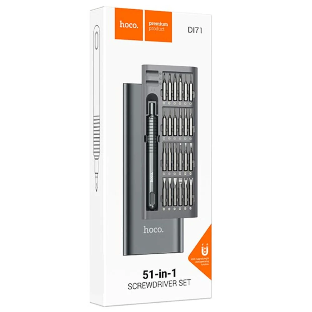 Набір викруток Hoco DI71 set 51in1 Grey