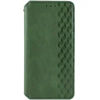 Шкіряний чохол-книжка GETMAN Cubic (PU) для Motorola Edge 50 Fusion Зелений