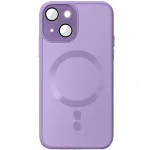 Чохол TPU+Glass Sapphire Midnight with MagSafe для Apple iPhone 14 (6.1") Бузковий / Lilac