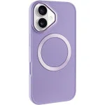TPU чохол Bonbon Metal Style with MagSafe для Apple iPhone 16 (6.1") Бузковий / Dasheen